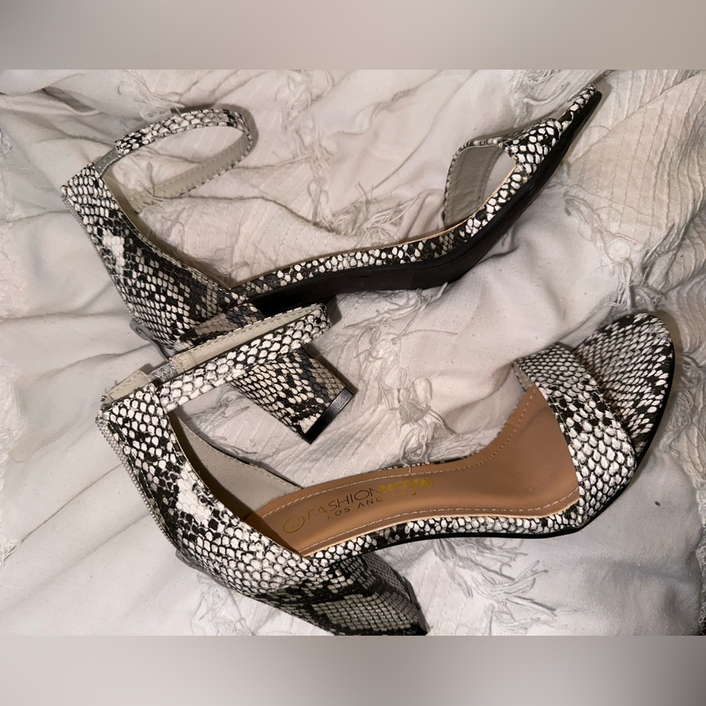 Snake Pattern Sandals
